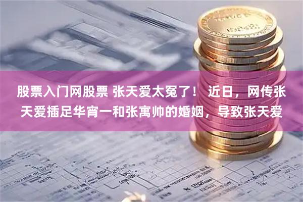 股票入门网股票 张天爱太冤了！ 近日，网传张天爱插足华宵一和张寓帅的婚姻，导致张天爱